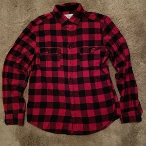 Goodfellow & Co Red and Black Buffalo Plaid Men's Flannel Shirt